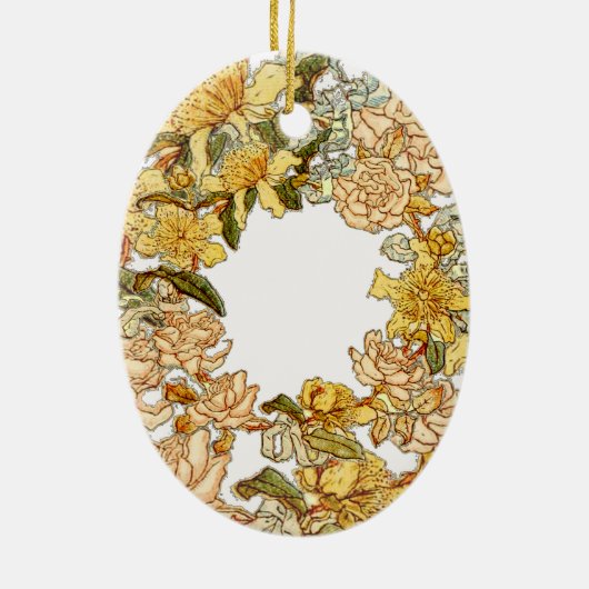 Blume Blumenkraut Rosa Blume Kunst Keramik Ornament (Hinten)