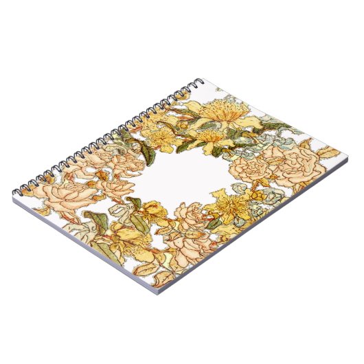 Blume Blumenkraut Rosa Blume Kunst Notizblock (Linke Seite)