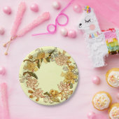 Blume Blumenkraut Rosa Blume Kunst Pappteller (Party)