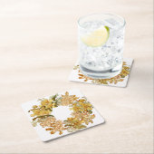 Blume Blumenkraut Rosa Blume Kunst Rechteckiger Pappuntersetzer (Vor Ort)