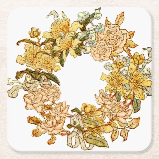 Blume Blumenkraut Rosa Blume Kunst Rechteckiger Pappuntersetzer (Vorderseite)