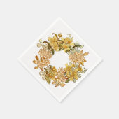 Blume Blumenkraut Rosa Blume Kunst Serviette (Ecke)
