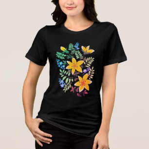Blume, Blumenmotive, schöne Farben Tri-Blend Shirt