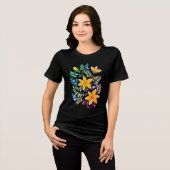 Blume, Blumenmotive, schöne Farben Tri-Blend Shirt (Vorderseite voll)