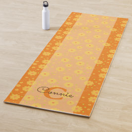 Blume Blumenmuster Monogramm Yogmata Yogamatte