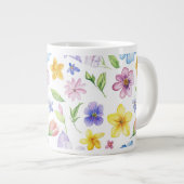 Blume Blumenmuster Sublimierung-95651 Jumbo-Tasse (Vorderseite Rechts)