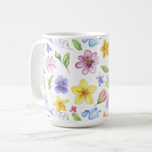 Blume Blumenmuster Sublimierung-95651 Kaffeetasse (Vorderseite Links)