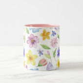 Blume Blumenmuster Sublimierung-95651 Zweifarbige Tasse (Mittel)