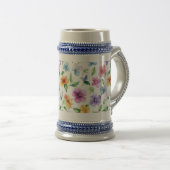 Blume Blumenmuster Sublimierung-95652 Bierglas (VorderseiteRechts)