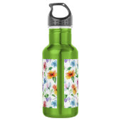 Blume Blumenmuster Sublimierung-95652 Edelstahlflasche (Rückseite)