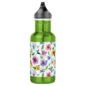 Blume Blumenmuster Sublimierung-95652 Edelstahlflasche (Rechts)