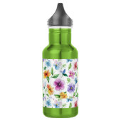 Blume Blumenmuster Sublimierung-95652 Edelstahlflasche (Links)