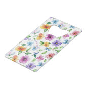 Blume Blumenmuster Sublimierung-95652 Geldbeutel Flaschenöffner (Rückseite Schrägansicht)