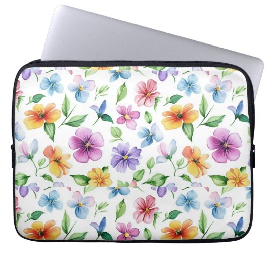 Blume Blumenmuster Sublimierung-95652 Laptopschutzhülle (Vorderseite)