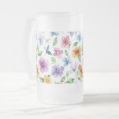 Blume Blumenmuster Sublimierung-95652 Mattglas Bierglas (Vorderseite Links)