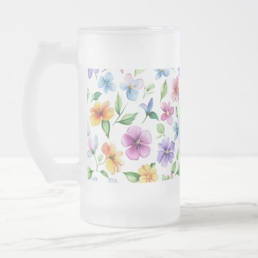 Blume Blumenmuster Sublimierung-95652 Mattglas Bierglas (Links)