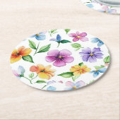 Blume Blumenmuster Sublimierung-95652 Runder Pappuntersetzer (Angewinkelt)