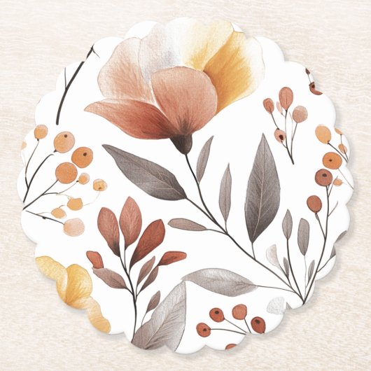 Blume Blumenmuster Sublimierung-95653 Untersetzer (Vorderseite)