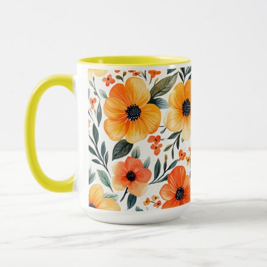 Blume Blumenmuster Sublimierung-95654 Tasse (Links)