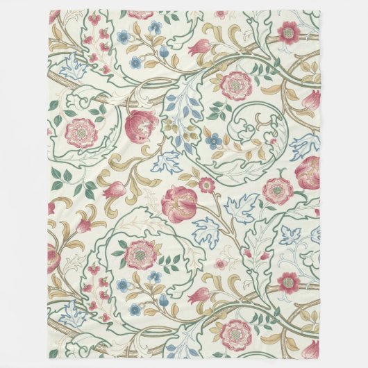 Blume, Blumenmuster, William Morris Fleecedecke (Vorderseite)