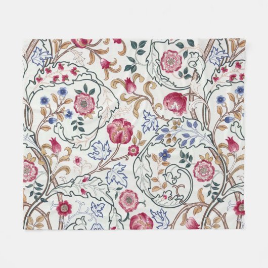 Blume, Blumenmuster, William Morris Fleecedecke (Vorderseite (Horizontal))