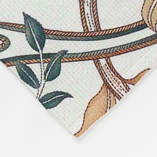 Blume, Blumenmuster, William Morris Fleecedecke (Ecke)