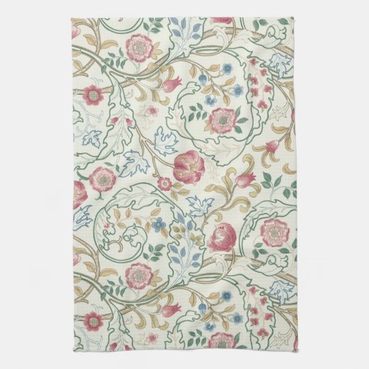 Blume, Blumenmuster, William Morris Geschirrtuch (Vertikal)