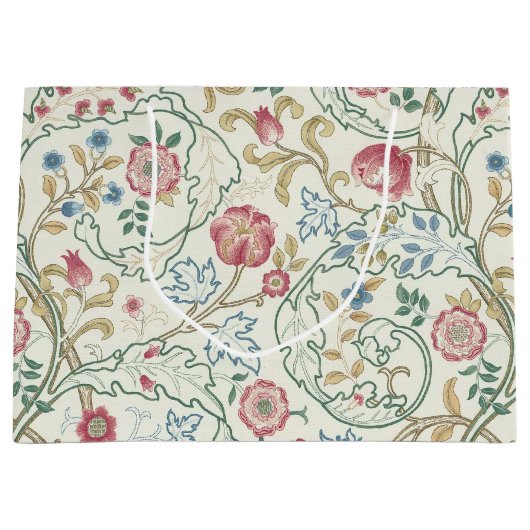 Blume, Blumenmuster, William Morris großes Geschen Große Geschenktüte (Vorderseite)