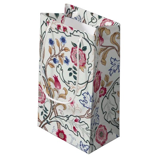 Blume, Blumenmuster, William Morris Kleine Geschenktüte (Rückseite Schrägansicht)