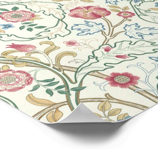 Blume, Blumenmuster, William Morris Poster (Ecke)