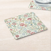 Blume, Blumenmuster, William Morris Rechteckiger Pappuntersetzer (angewinkelt)