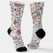 Blume, Blumenmuster, William Morris Socken (Gewinkelt)