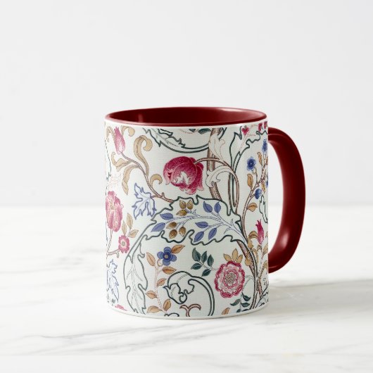Blume, Blumenmuster, William Morris Tasse (VorderseiteRechts)