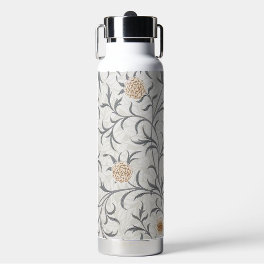 Blume, Blumenmuster, William Morris Trinkflasche (Vorderseite)