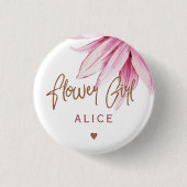 Blume Blumenpickkupfer-Brautparty Button (Vorderseite)