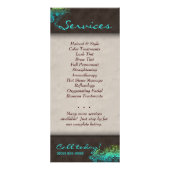 Blume Blumensalon Wellness-Center Blue Green Brown Werbekarte (Hinten)