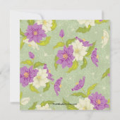 Blume Blumensträuße Brautdusche Einladung Lila (Rückseite)