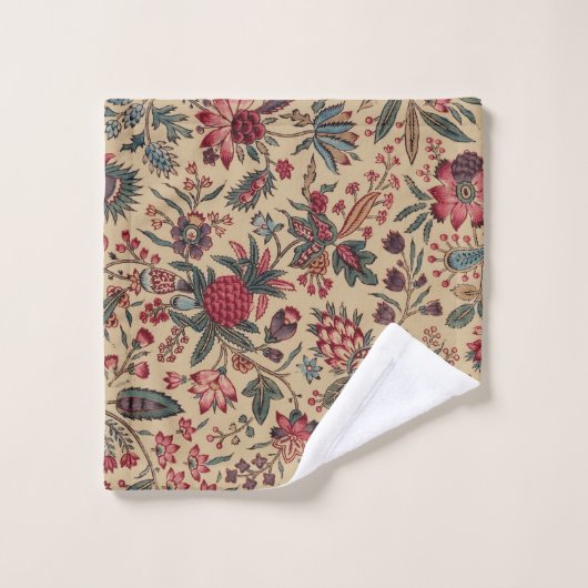 Blume Blumentapestes Needlework Art Badhandtuch Set (Waschlappen)