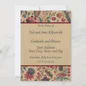 Blume Blumentapestes Needlework Art Einladung (Rückseite)