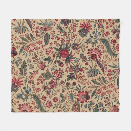 Blume Blumentapestes Needlework Art Fleecedecke (Vorderseite (Horizontal))