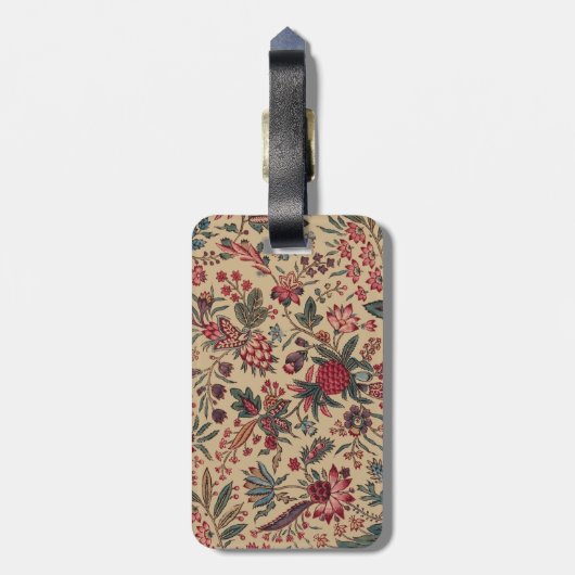 Blume Blumentapestes Needlework Art Gepäckanhänger (Rückseite vertikal)