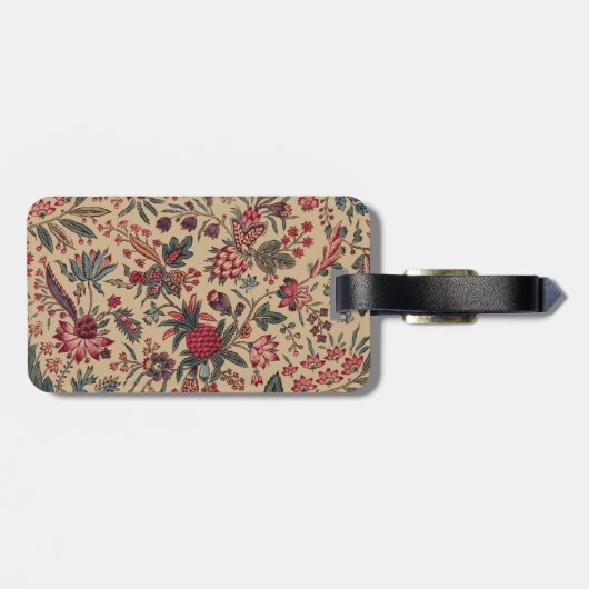 Blume Blumentapestes Needlework Art Gepäckanhänger (Rückseite horizontal)
