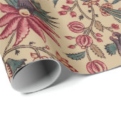 Blume Blumentapestes Needlework Art Geschenkpapier (Rolleneckpunkt)