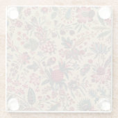 Blume Blumentapestes Needlework Art Glasuntersetzer (Rückseite)