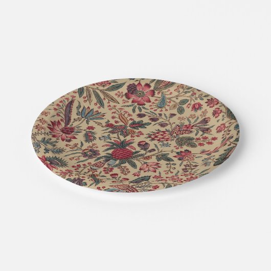 Blume Blumentapestes Needlework Art Pappteller (Schrägansicht)