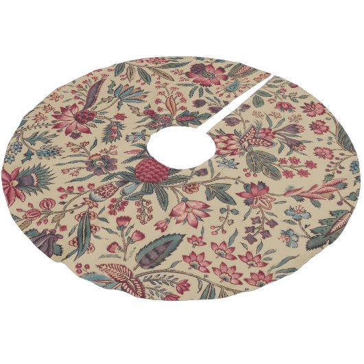 Blume Blumentapestes Needlework Art Polyester Weihnachtsbaumdecke (Schrägansicht)