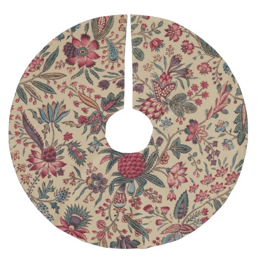 Blume Blumentapestes Needlework Art Polyester Weihnachtsbaumdecke (Vorderseite)