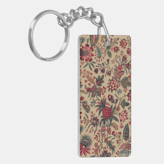 Blume Blumentapestes Needlework Art Schlüsselanhänger (Vorderseite links)