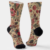 Blume Blumentapestes Needlework Art Socken (Gewinkelt)