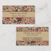 Blume Blumentapestes Needlework Art Visitenkarte (Vorne/Hinten)